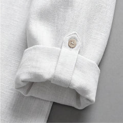 Porto Henley Shirt - White - men's shirt - Hendlys - Image 1