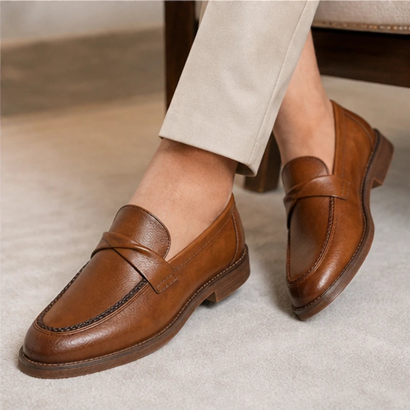 Bellagio Leather Driving Loafer - Brown - driving loafer - Hendlys - Image 3