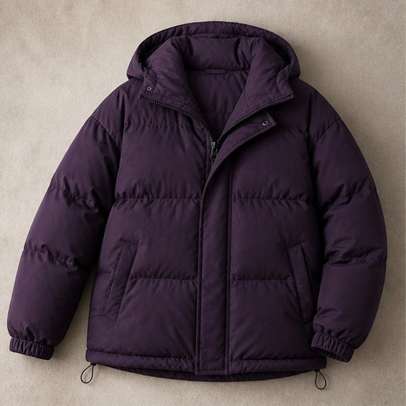 Laurelle Hooded Puffer Jacket - Deep Plum - Department: Women - Hendlys - Image 3