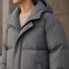 Laurelle Hooded Puffer Jacket - Gray - Catalog Group: Clothing - Hendlys - Image 2