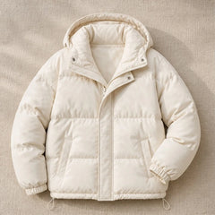 Laurelle Hooded Puffer Jacket - Cream - Department: Women - Hendlys - Image 3