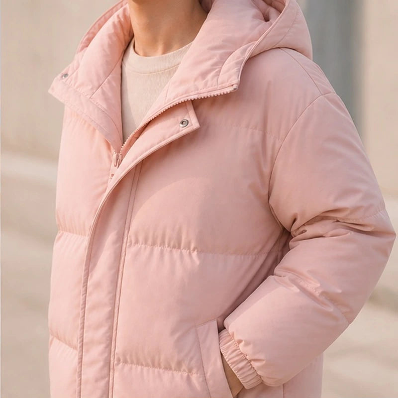 Laurelle Hooded Puffer Jacket - Blush Pink - Catalog Group: Clothing - Hendlys - Image 2