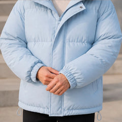 Laurelle Hooded Puffer Jacket - Light Blue - Catalog Group: Clothing - Hendlys - Image 2