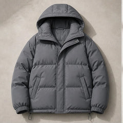 Laurelle Hooded Puffer Jacket - Gray - Department: Women - Hendlys - Image 3