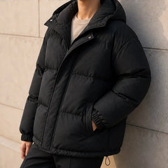Laurelle Hooded Puffer Jacket - Black - Catalog Group: Clothing - Hendlys - Image 2
