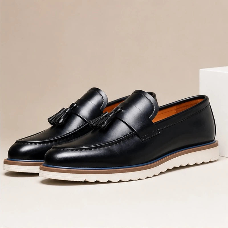 Leandro Tassel Slip-On Loafers - Black - men's loafers - Hendlys - Image 2