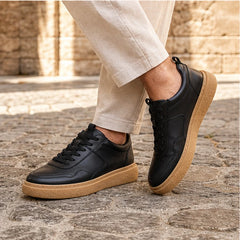 Lehman Leather Sneakers - Black - comfort sneakers - Hendlys - Image 4