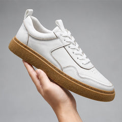 Lehman Leather Sneakers - White - Sneakers - Hendlys - Image 1
