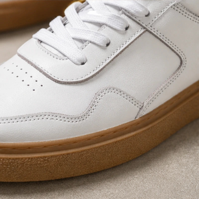 Lehman Leather Sneakers - White - comfort sneakers - Hendlys - Image 4