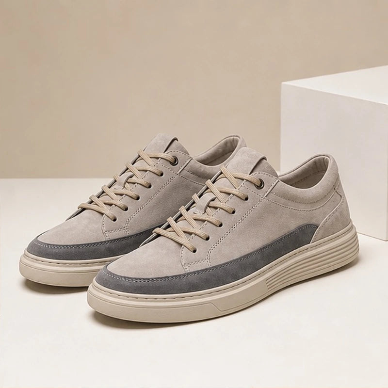 Lennox Soft Suede Sneakers - Beige - suede sneakers - Hendlys - Image 3