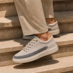 Lennox Soft Suede Sneakers - Beige - Sneakers - Hendlys - Image 1