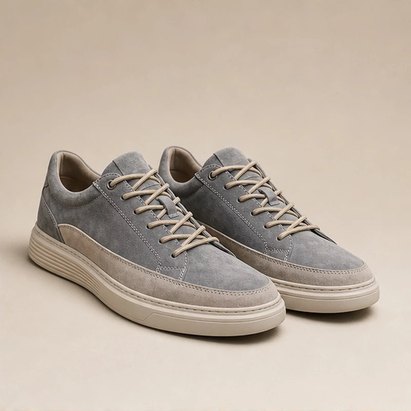 Lennox Soft Suede Sneakers - Gray - suede sneakers - Hendlys - Image 3