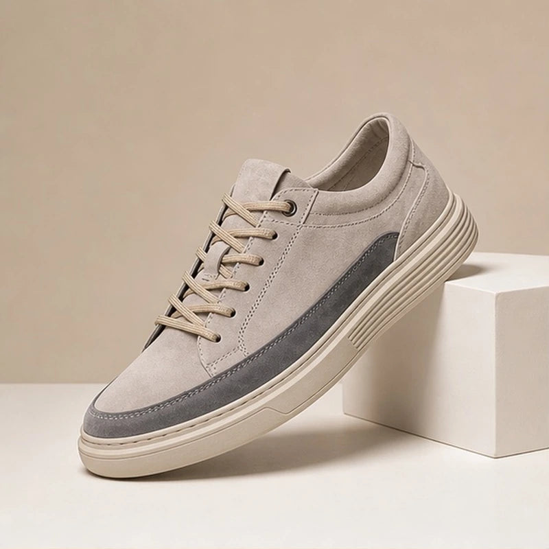 Lennox Soft Suede Sneakers - Beige - low top sneakers - Hendlys - Image 4