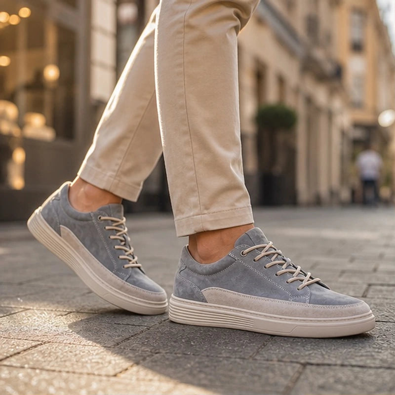 Lennox Soft Suede Sneakers - Gray - Sneakers - Hendlys - Image 1