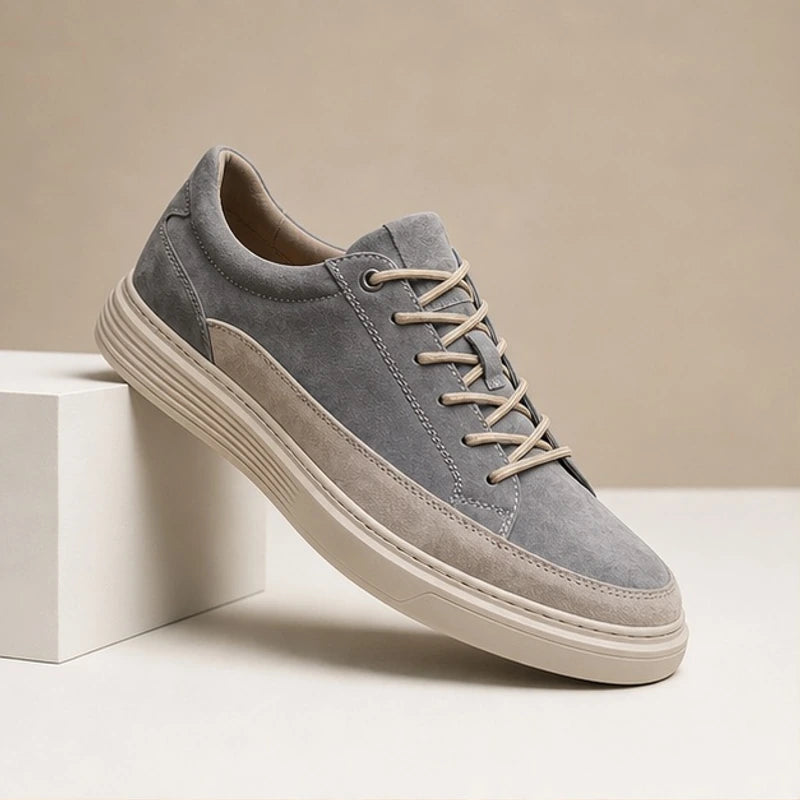 Lennox Soft Suede Sneakers - Gray - low top sneakers - Hendlys - Image 4