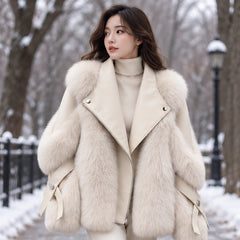 Letitia Women's Oversized Fur Winter Coat - White - Women's Clothing > Outerwear > Winter Coats - Hendlys - Image 1
