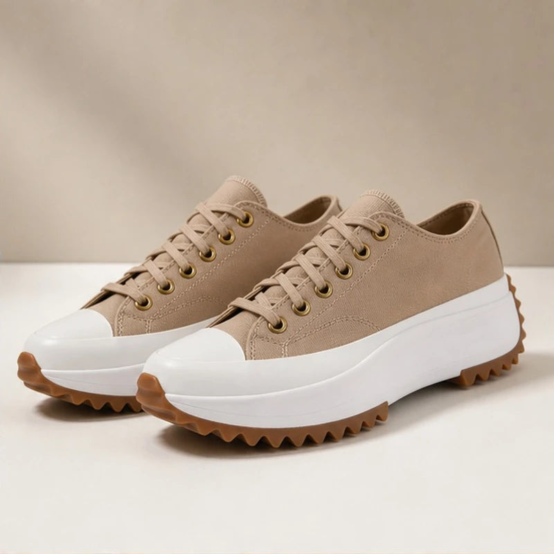 Liana Platform Sneakers - Tan - platform sneakers - Hendlys - Image 3