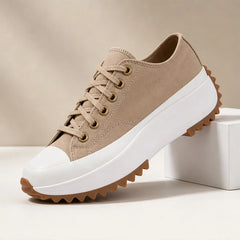 Liana Platform Sneakers - Tan - women's sneakers - Hendlys - Image 2