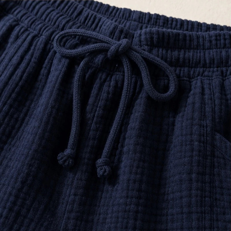 Liora Drawstring Gauze Shorts - Navy - drawstring shorts - Hendlys - Image 4