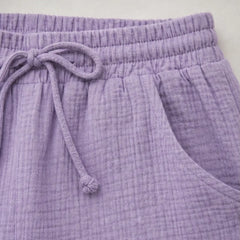 Liora Drawstring Gauze Shorts - Light Purple - drawstring shorts - Hendlys - Image 4