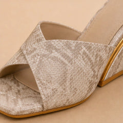 Liviana Open-Toe Wedge Heels - Gold - open-toe heels - Hendlys - Image 4