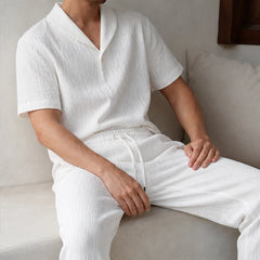 Lombardy Linen Set - White - men's linen set - Hendlys - Image 2
