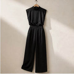 Loredana High-Neck Sleeveless Wide-Leg Jumpsuit - Black - female - Hendlys - Image 4