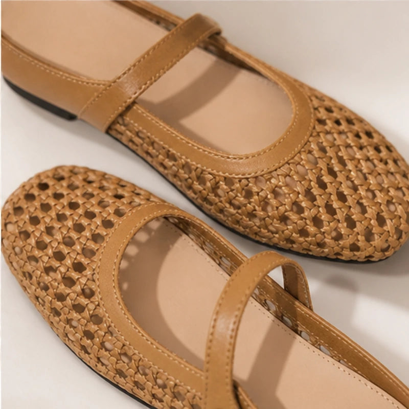 Lorissa Orthopedic Mule Flats - Camel - leather flats - Hendlys - Image 3