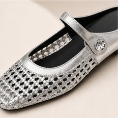 Lorissa Orthopedic Mule Flats - Silver - women's flats - Hendlys - Image 2
