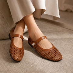 Lorissa Orthopedic Mule Flats - Brown - women's flats - Hendlys - Image 2