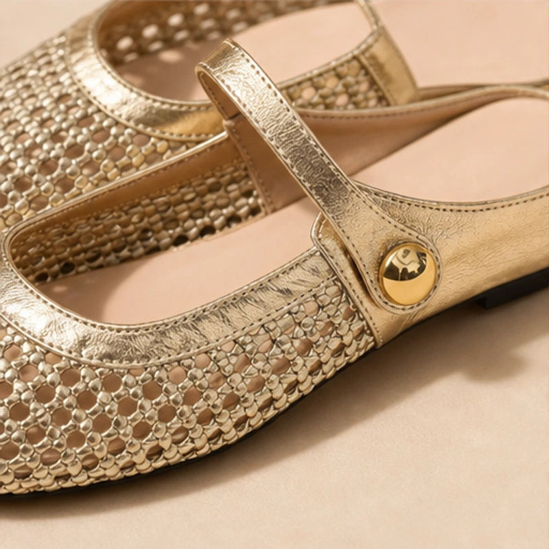 Lorissa Orthopedic Mule Flats - Gold - women's flats - Hendlys - Image 2