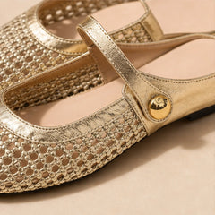 Lorissa Orthopedic Mule Flats - Gold - women's flats - Hendlys - Image 2