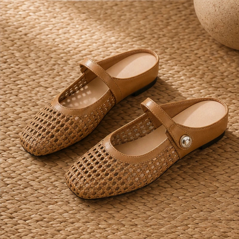 Lorissa Orthopedic Mule Flats - Camel - orthopedic support - Hendlys - Image 4