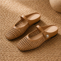 Lorissa Orthopedic Mule Flats - Camel - orthopedic support - Hendlys - Image 4