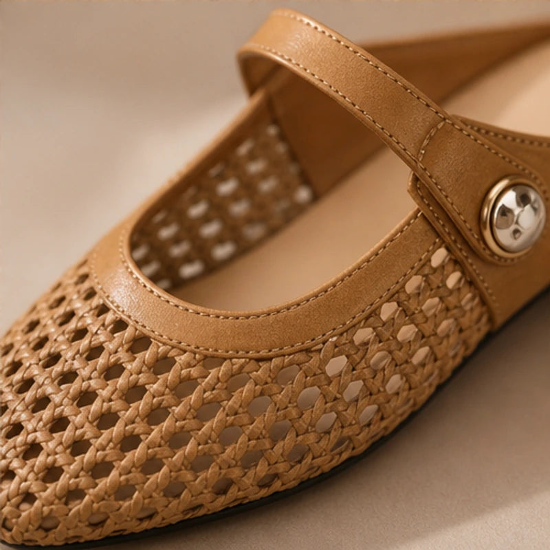 Lorissa Orthopedic Mule Flats - Camel - cushioned flats - Hendlys - Image 5