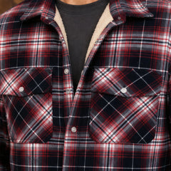 Magnus Sherpa-Lined Check Jacket - Red - Product Type: Jackets - Hendlys - Image 4