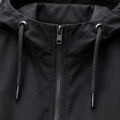 Malvern Men's Lightweight Technical Hooded Windbreaker Jacket - Black - Men's Tops - Hendlys - Image 4