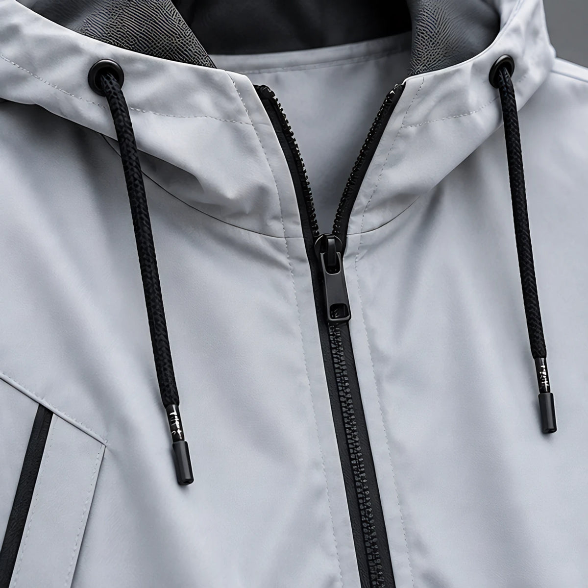Malvern Men's Lightweight Technical Hooded Windbreaker Jacket - Grey - Men's Tops - Hendlys - Image 4