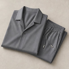 Marbella Mulberry Silk Pant Set - Gray - mulberry silk - Hendlys - Image 4