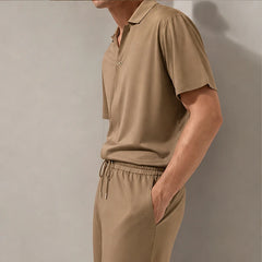 Marbella Mulberry Silk Pant Set - Brown - silk set - Hendlys - Image 3