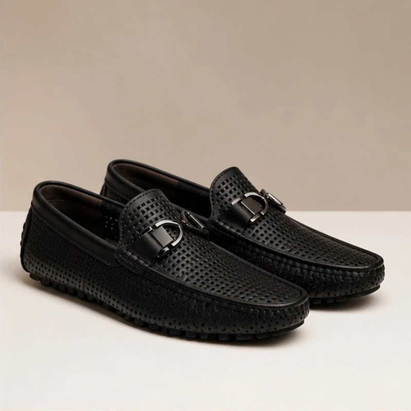 Marcel Classic Leather Loafer - Onyx Black - mens loafer - Hendlys - Image 2