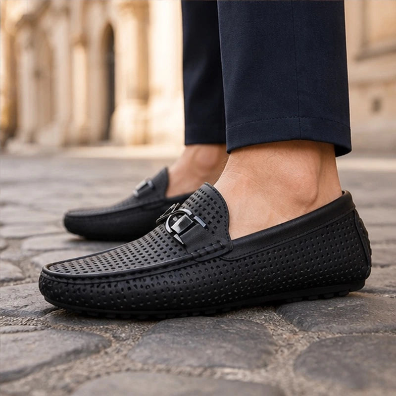 Marcel Classic Leather Loafer - Onyx Black - leather loafer - Hendlys - Image 3