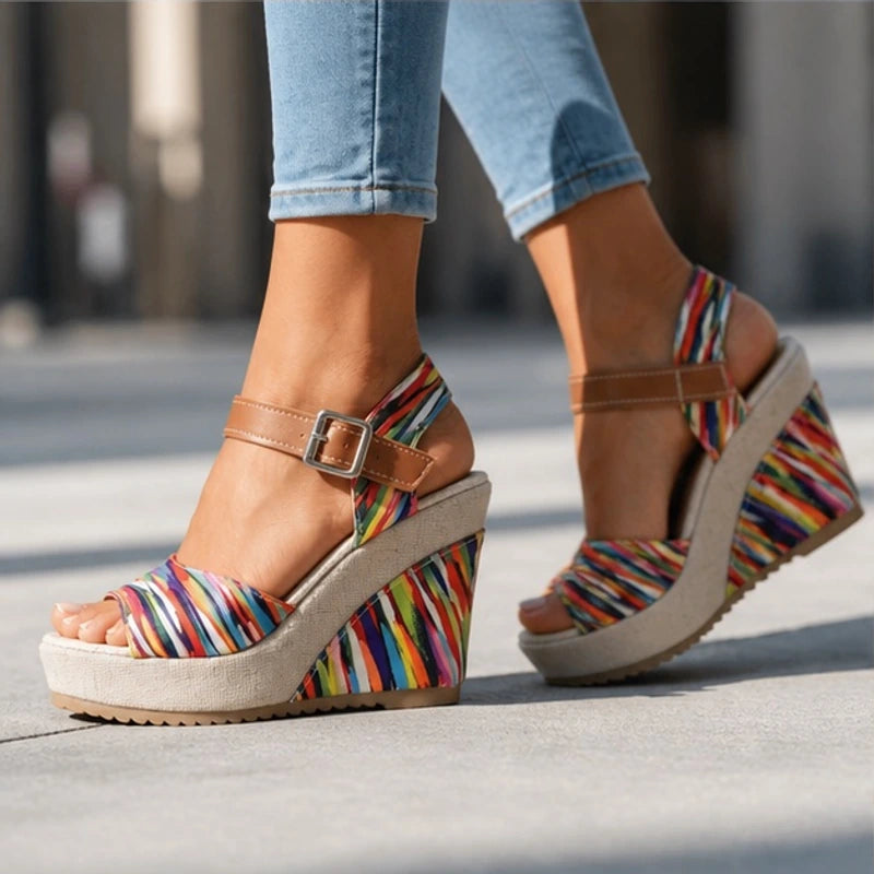 Maribel Platform Heels - Multicolor - Shoes - Hendlys - Image 1