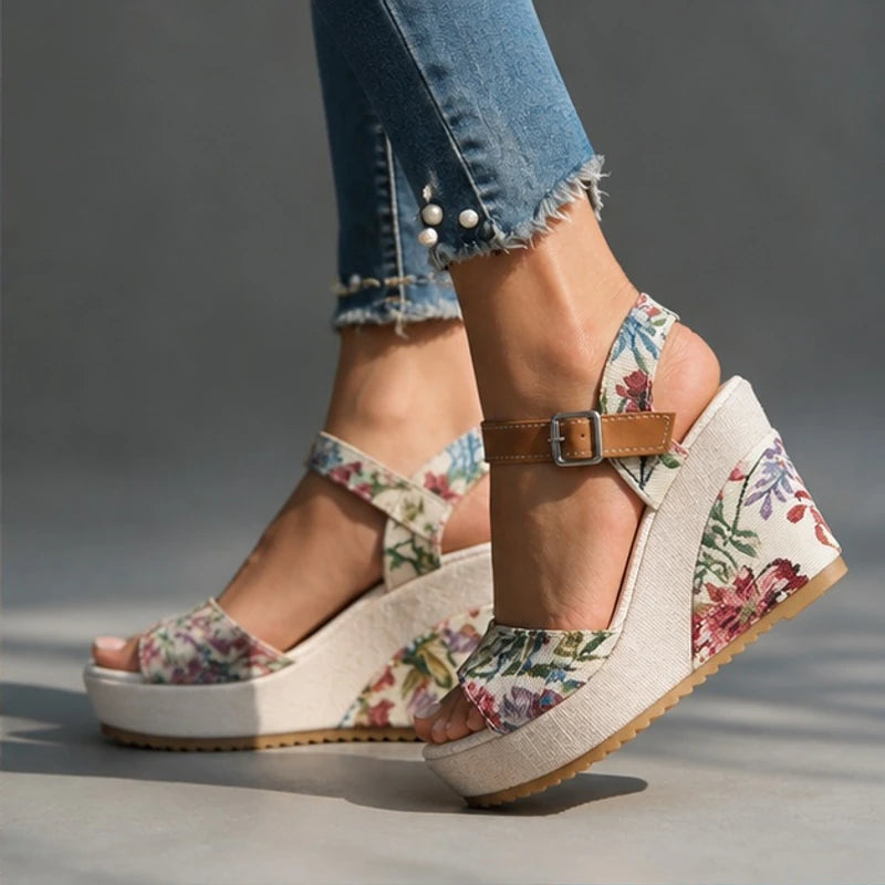 Maribel Platform Heels - Wildflower Bloom - women's heels - Hendlys - Image 2