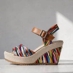 Maribel Platform Heels - Multicolor - buckle strap heels - Hendlys - Image 4