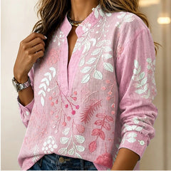 Marielle Pastel Floral Blouse - Pink - Blouse - Hendlys - Image 1