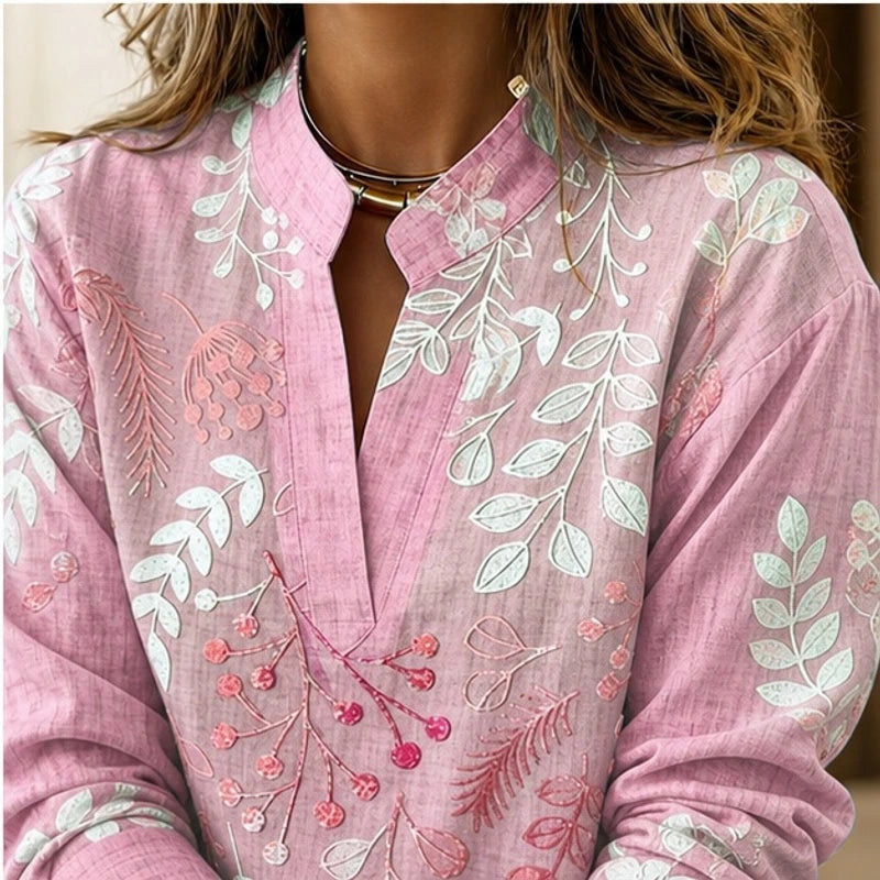 Marielle Pastel Floral Blouse - Pink - women's blouse - Hendlys - Image 2