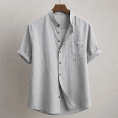 Marlow Lightweight Linen Shirt - Gray - linen shirt - Hendlys - Image 2