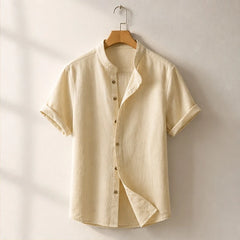 Marlow Lightweight Linen Shirt - Sand - linen shirt - Hendlys - Image 2