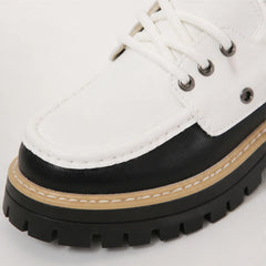 Marlow Platform Deck Loafer - White - vegan leather - Hendlys - Image 3